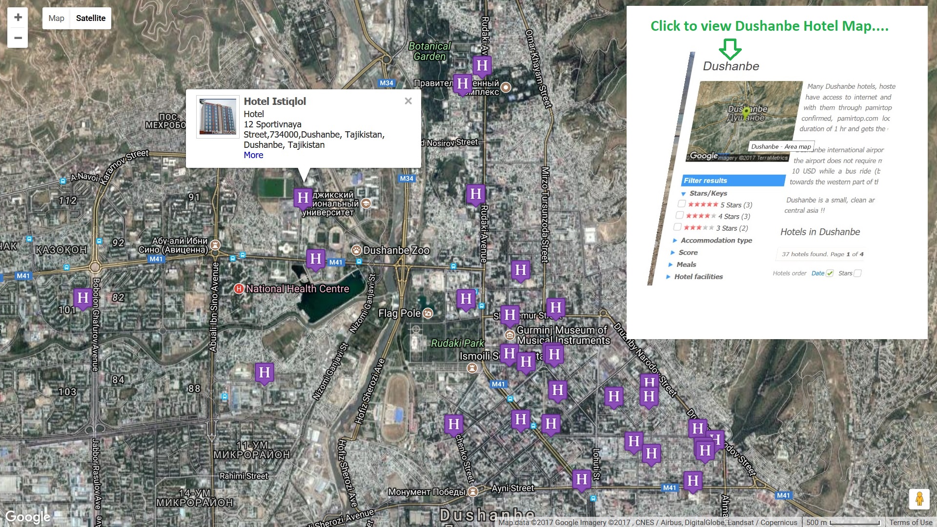 Tajikistan tourist maps